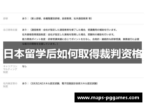 日本留学后如何取得裁判资格