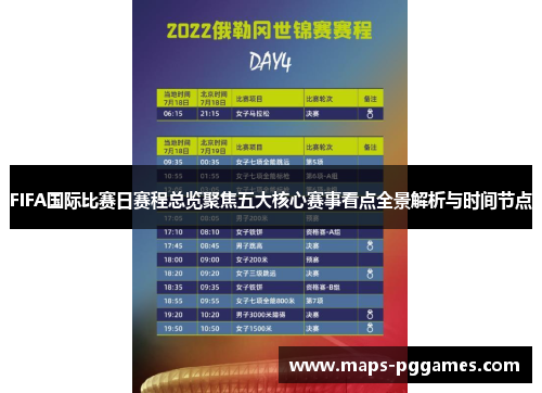 FIFA国际比赛日赛程总览聚焦五大核心赛事看点全景解析与时间节点